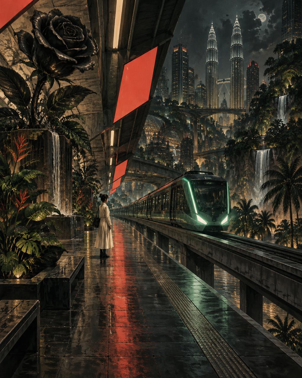 A midnight platform. One passenger. Two possible futures.